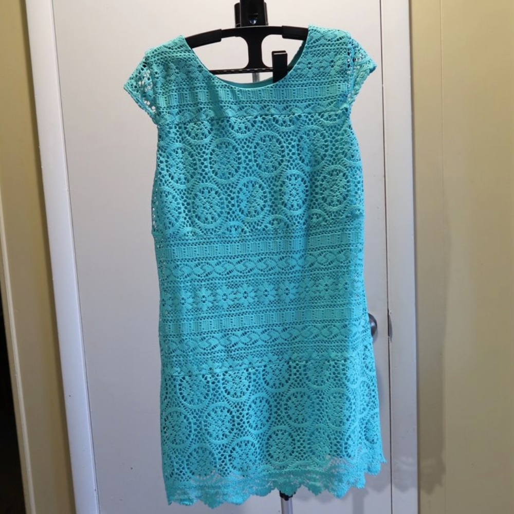 Turquoise Lace Dress